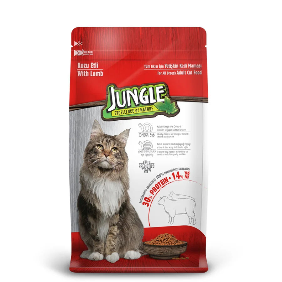 Jungle Adult Cat Food Lamb 1.5KG