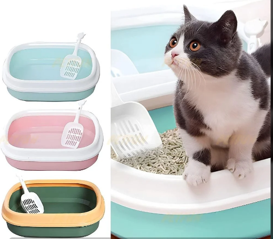 Regular Litter Box with Scoop for Pet Cat