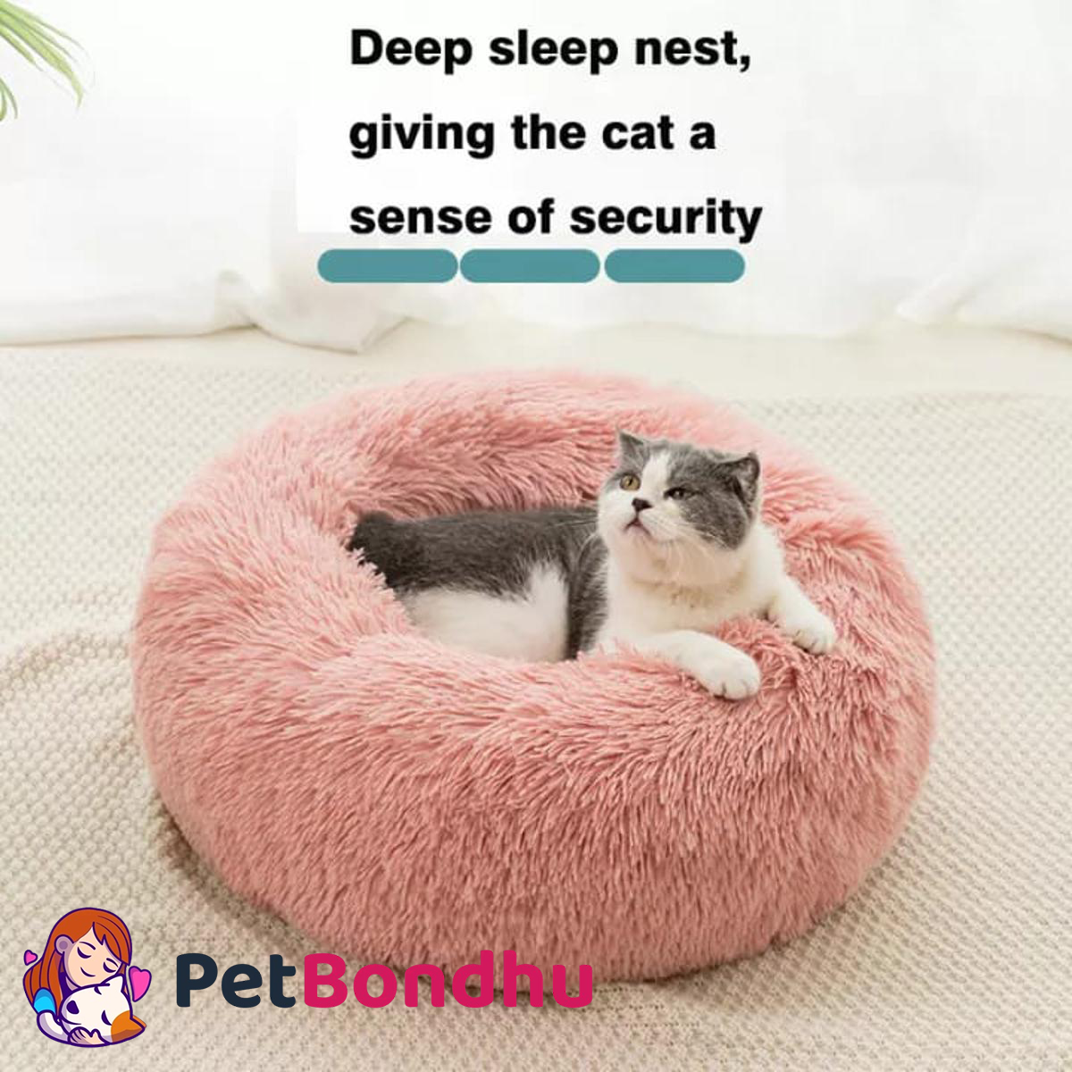 Winter cozy Cat bed- large